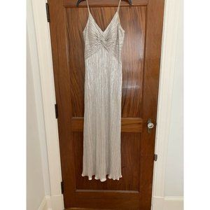 Cachet Silver Evening Gown